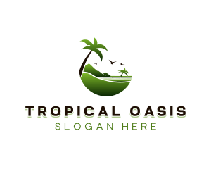 Beach Island Resort logo design