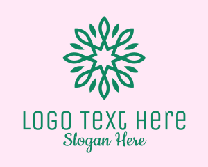 Star - Green Star Flower logo design