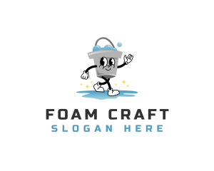 Foam - Cleaning Bucket Pail logo design