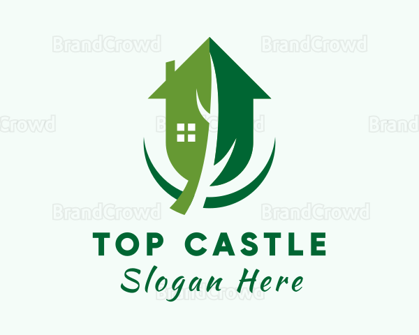 House Residential Leaf Logo