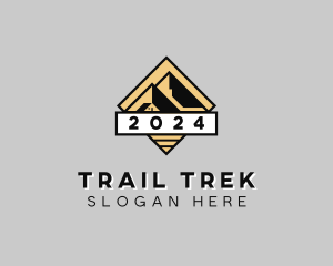 Hiker - Mountain Peak Adventure logo design