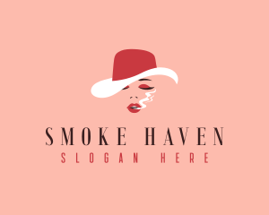 Smoke Woman Hat logo design