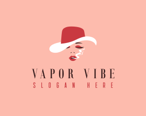 Smoke Woman Hat logo design