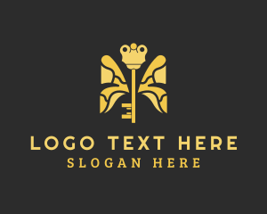 Boutique - Insect Butterfly Key logo design