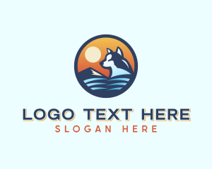 Canine - Dog Mountain Travel logo design
