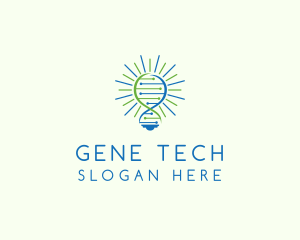 Genetics - Innovation DNA Bulb logo design