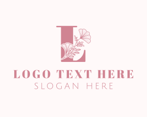 Makeup - Floral Feminine Letter L logo design