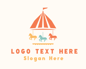 Circus - Carousel Park Ride logo design