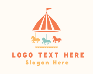 Theme Park - Carousel Park Ride logo design