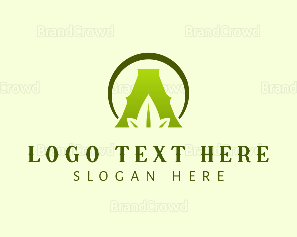 Sustainable Leaf Letter A Logo