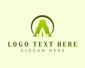 Seedling - Sustainable Leaf Letter A logo design