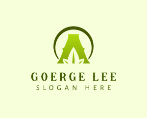 Vegan - Sustainable Leaf Letter A logo design