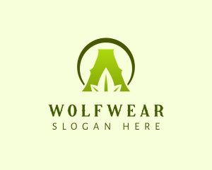 Vegan - Sustainable Leaf Letter A logo design