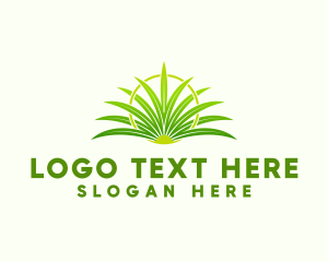 Horticultural - Green Grass Gardening logo design