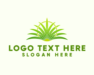 Lawn Care - Green Grass Gardening logo design