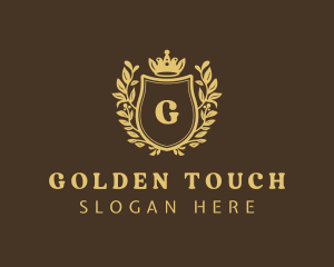 Golden Shield Royalty logo design