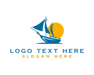 Leaving - Yacht Travel Cruise logo design