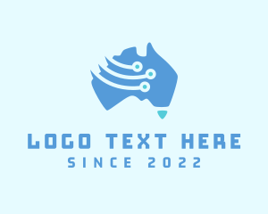 Information - Australia Technology Map logo design