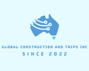 Digital - Australia Technology Map logo design