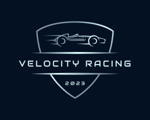 Racing Car Shield logo design