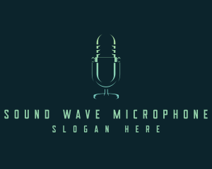 Microphone - DJ Microphone Podcast logo design