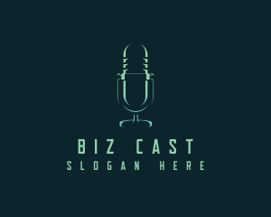 Podcast - DJ Microphone Podcast logo design