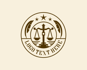 Scales Of Justice - Legal Justice Courthouse logo design