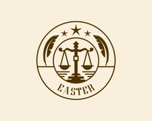 Justice Scale - Legal Justice Courthouse logo design