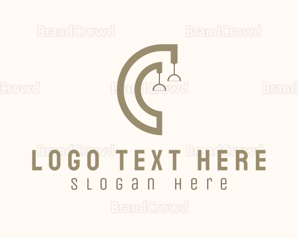 Lighting Fixture Letter C Logo