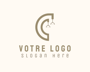 Architect - Lighting Fixture Letter C logo design