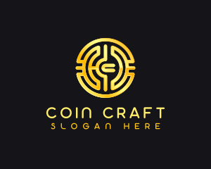 Cryptocurrency Digital Coin logo design