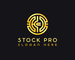 Stock - Cryptocurrency Digital Coin logo design
