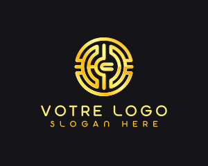 Stock - Cryptocurrency Digital Coin logo design