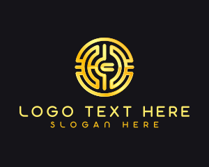 Electronic - Cryptocurrency Digital Coin logo design