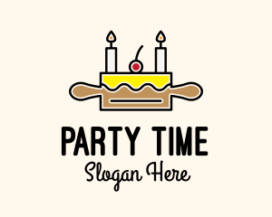 Birthday - Birthday Cake Rolling Pin logo design