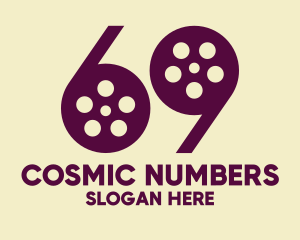 Numerology - Number 69 Film logo design