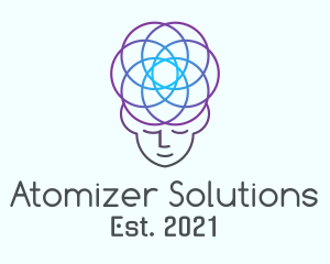 Monoline Neural Meditation logo design