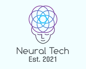 Neural - Monoline Neural Meditation logo design