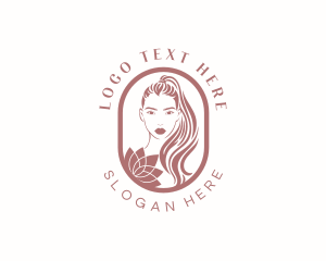 Woman Hair Fashion logo design