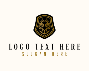 Elegant Horse Shield Logo