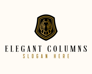 Elegant Horse Shield logo design