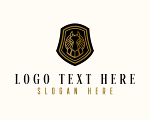 Vip - Elegant Horse Shield logo design