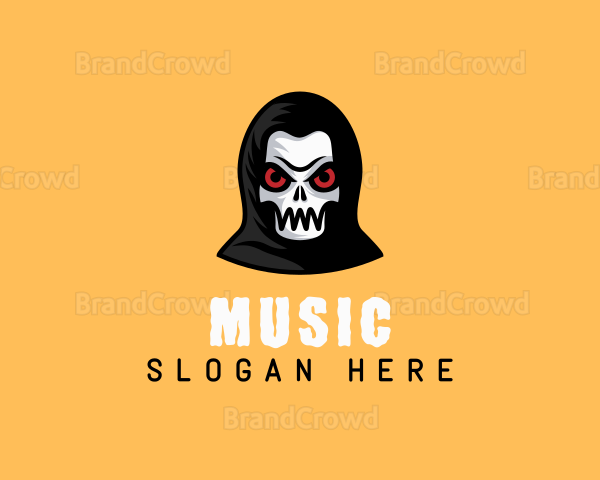 Grim Reaper Skull Logo