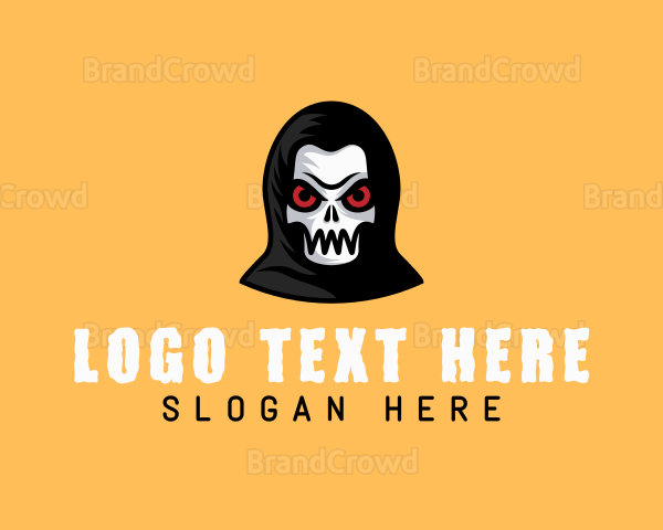 Grim Reaper Skull Logo