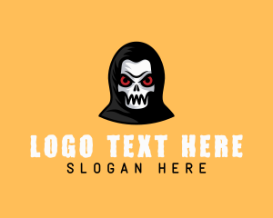 Undead - Grim Reaper Skull logo design