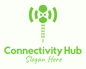 Green Helicopter Wifi  logo design