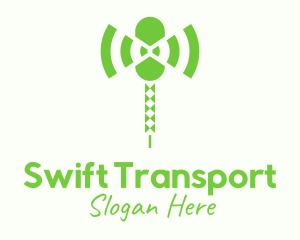 Green Helicopter Wifi  logo design