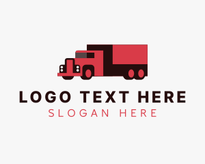 Lugging - Cargo Shipping Truck logo design
