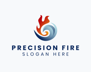 Abstract Fire Ice logo design