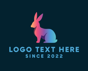 Bunny - Gradient Rabbit Pet Animal logo design
